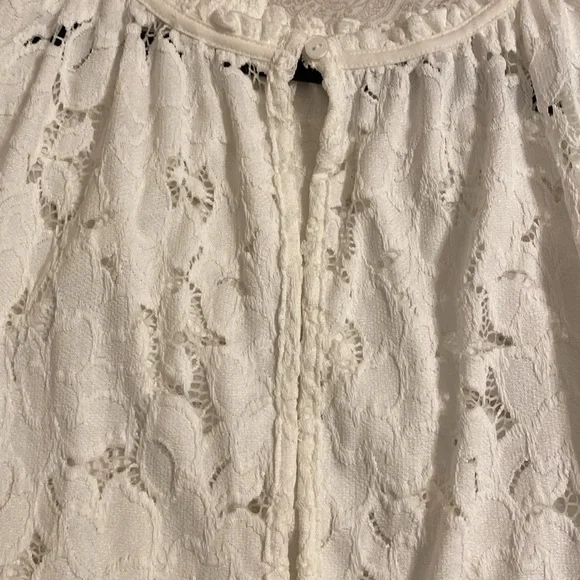 Free Peoplele White Stretchy Top XL - Picture 4 of 9